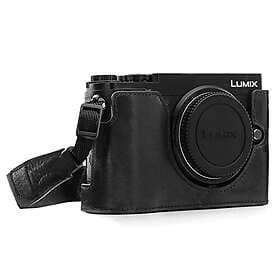 MegaGear Panasonic Lumix DC-GX9 Ever Ready Leather Half Case with Strap