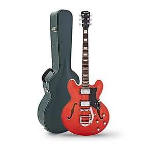 Hartwood Revival Vibrato Semi Acoustic Guitar Hard Case Burnt Orange