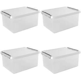 Sunware Comfort Line Storage Box with Lid Plastic 15L 4-pack