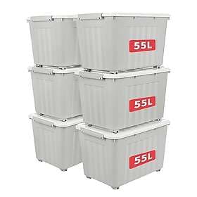 Cetomo 55L Storage Box Plastic 6-pack