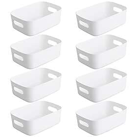 Bgfuni Storage Bins Plastic 20x14x7.5cm 8-pack