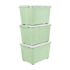 Cetomo 55L Storage Box with Lid Plastic 3-pack