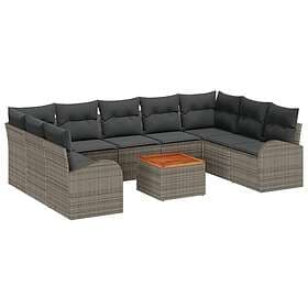 vidaXL Garden Sofa Set with Cushion 10 Pieces 3347622