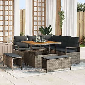 vidaXL Garden Sofa Set with Cushion with Storage 8 Pieces 3364468