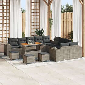 vidaXL Garden Sofa Set with Cushion 14 Pieces 3362073