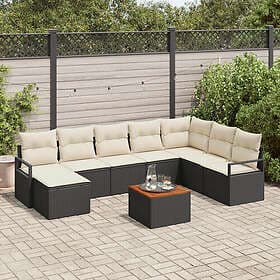 vidaXL Garden Sofa Set with Cushion 9 Pieces 3347740
