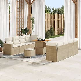 vidaXL Garden Sofa Set Height-Adjustable 11 Pieces 3361586