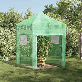 vidaXL Greenhouse with Pop-up Frame PE Cover Iron Frame 12m² 200x200x300cm 42006