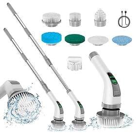 pancellent 7-in-1 Electric Spin Scrubber Dual Speed Extension Arm Black
