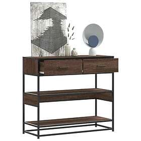 vidaXL Accent Table Brown Oak 90x35x80 cm Engineered Wood 849183
