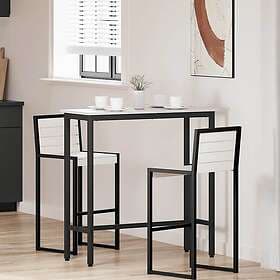vidaXL Accent Table White 100 x 40 x 101 cm Engineered Wood and Steel 873783