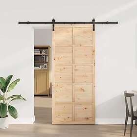 vidaXL Sliding Door Solid Pine Wood 3333207