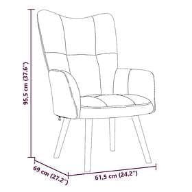 vidaXL Relaxing Chair 2-Pack Velvet 42022442