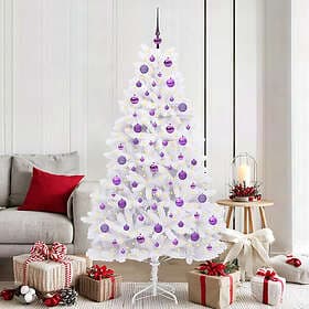 vidaXL Hinged Christmas Tree White 180cm 3426600