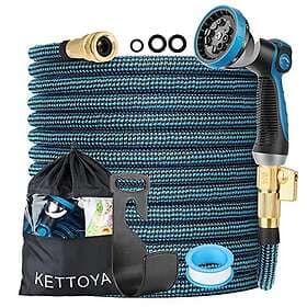 KETTOYA Expandable Garden Hose 100ft Blue KE-GH2S-100FT-BU