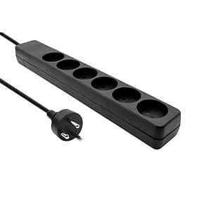 MicroConnect 6-Way Power Strip 10m