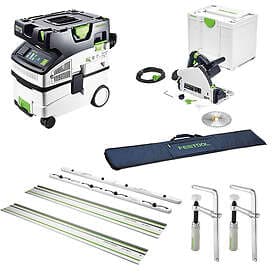 Festool TS 55 F EBQ Plunge Saw and M Class Extractor Kit 110v