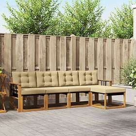 vidaXL Outdoor Sofa Set with Cushion 5 Pieces 3368576