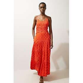 Karen Millen Sun Dress Metallic Thread Strappy Woven Maxi Dress