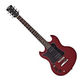 Gear4music Brooklyn Left Handed Electric Guitar Red