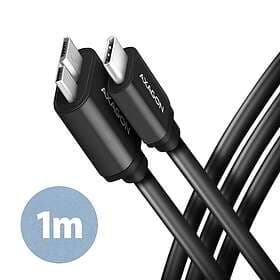 AXAGON BUMM3-CM10AB 24 Pin USB-C to Micro-USB Type B USB 3.2 Gen 1 1 m