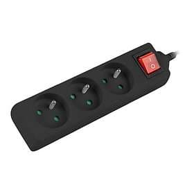 Lanberg 3-Way Power Strip 1.5m PS1-03E-0150-BK
