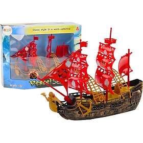 LEANToys Pirate Ship Light Sound Wheels Brown