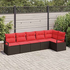 vidaXL Sectional Sofa Set with Cushion 6-seat Brown