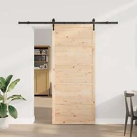 vidaXL Sliding Door Solid Pine Wood 80 x 208 cm 3381175