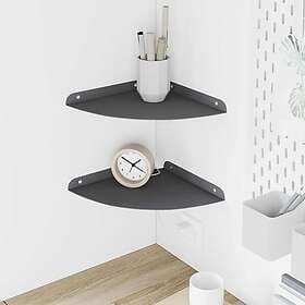 vidaXL Floating Corner Shelves 24x24x2cm (2-pack)