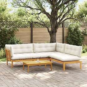 vidaXL Garden Sofa Set 4-piece Solid Acacia Wood Natural