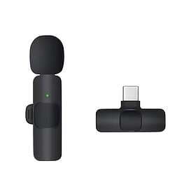INF Wireless Lavalier Microphone 2.4G Clip-on Condenser Microphone for Live