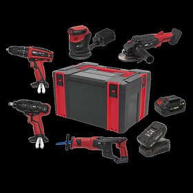 Sealey CP20VCOMBO2 (2x3Ah) Cordless 5 Piece Power Tool Kit
