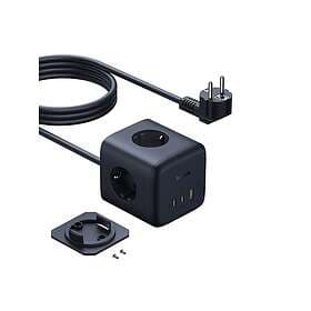 Baseus Enerfill Fa11 3-Way Power Strip with USB 1.5m E00082100123-00