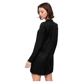 Superdry Satin Mock Neck Long Sleeve Short Dress