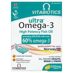 Vitabiotics Ultra Omega-3 High Potency Fish Oil 550mg 60 Capsules