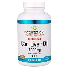 Natures Aid Cod Liver Oil High Strength 1000mg 180 Capsules