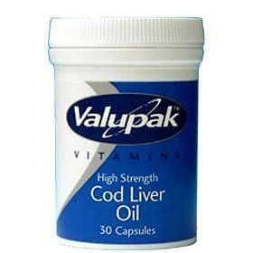 Valupak Cod Liver Oil High Strength 550mg 30 Capsules