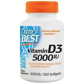 Doctor's Best Vitamin D3 5000IU 360 Capsules
