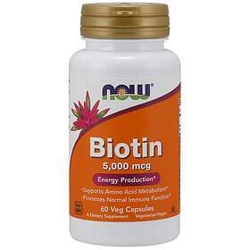 Now Foods Biotin 5000mcg 60 Capsules