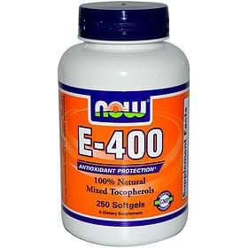 Now Foods E-400 100% Natural Mixed Tocopherols 250 Capsules