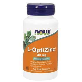 Now Foods L-OptiZinc 30mg 100 Capsules