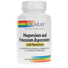 Solaray Magnesium and Potassium Asporotates 120 Capsules