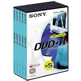 Sony DVD+R 4.7GB 16x 5-pack Amaraycase