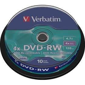 Verbatim DVD-RW 4.7GB 4x 10-pack Cakebox