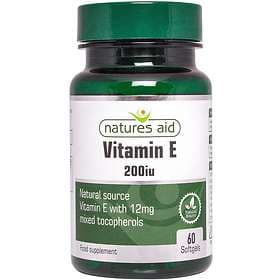 Natures Aid Vitamin E 200IU 60 Capsules
