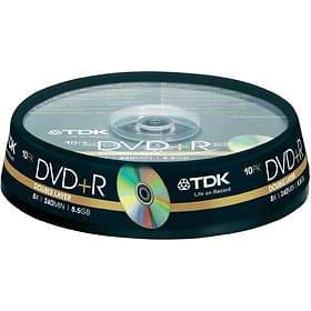 TDK DVD+R DL 8.5GB 8x 10-pack Cakebox