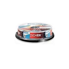 Philips DVD+RW 4.7GB 4x 10-pack Cakebox