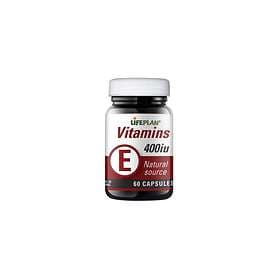 Lifeplan 400IU Vitamin E 60 Capsules