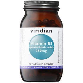 Viridian Vitamin B5 (Pantothenic Acid) 350mg 90 Capsules